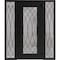 Vdomdoors Aluminum Door Iron 1600 Black Entry Steel Metal Classic Painted 60 x 80 (12+36+12 x 80)-Left Inswin IRON1600EXD-BLK-W12+36+12xH80-LH-I - alternate 5