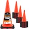 Xpose Safety Traffic Safety Cone, 28 in, PVC Plastic, No Collar, DOT Approved, Orange, 24 pk OTC28-24-X - alternate 1