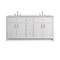 James Martin Vanities Bellshire 72" Double Vanity, Bright White w/ 3 CM Siberian Silestone Top 660-V72-BW-3SFR - alternate 1