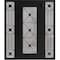 Vdomdoors Aluminum Door Iron 1655 Black Entry Steel Metal Classic Painted 64 x 80 (16+36+16 x 80)-Left Inswin IRON1655EXD-BLK-W16+36+16xH80-LH-I - alternate 5