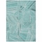 Homeroots 3' X 5' Teal Blue And Ivory Geometric Washable Indoor Outdoor Area Rug 594809 - alternate 9