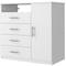 Homeroots 36" White Four Drawer Combo Dresser 534945 - alternate 8