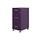 Space Solutions 14.25 in W 3 Drawer Mobile Vertical File Cabinet, Midnight Purple 25285 - alternate 6