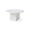 Homeroots 60" Gray and White Marble Pedestal Base Round Top Dining Table 555183 - alternate 1