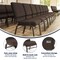 Flash Furniture 18.5"W Brown Fabric Church Chair w/ Book Rack, 4PK 4-XU-CH-60096-BN-BAS-GG - alternate 9