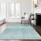 Homeroots 9' X 12' Aqua And Ivory Abstract Washable Indoor Outdoor Area Rug 587396 - alternate 9