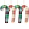 Martha Stewart Holiday Candy Cane Ornament 4 Piece Set in Red and Green 97153.04 - alternate 1