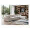 Homeroots 160" White Linen Blend Modular Sofa With Ottoman And Storage 714554 - alternate 5