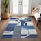 Homeroots 10' X 14' Blue And Ivory Geometric Washable Indoor Outdoor Area Rug 612574 - alternate 6