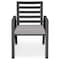 Leisuremod Chelsea Modern Patio Dining Armchair in Aluminum with Removable Cushions, Light Grey, 4PK CC20BL-LGR4 - alternate 8