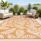 Jonathan Y Nevis Palm Frond Orange/Cream 3 ft. x 5 ft. Indoor/Outdoor Area Rug SMB119E-3 - alternate 1