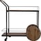 Homeroots Natural and Black Iron And Reclaimed Wood Rolling Bar Cart With Wine Storage 402575 - alternate 10