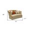 Homeroots 70in Tan And Gold Curved Loveseat and Toss Pillows 348221 - alternate 4