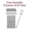 Smarty Had A Party Shiny Silver Moderno Disposable Plastic Dessert Forks, 240PK 9340-SSF-CASE - alternate 6