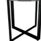 Homeroots 24" Clear And Black Rounded Glass And Metal Trestle Base Dining Table 400749 - alternate 4