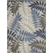 Homeroots 9' X 12' Gray Blue And Turquoise Palm Leaf Indoor Outdoor Area Rug 564201 - alternate 1