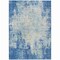 Homeroots 8' X 10' Denim Blue And Ivory Abstract Washable Indoor Outdoor Area Rug 612319 - alternate 8