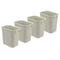 Acrimet Wastebasket, Deskside Bin, 3.25 Gallon/13 Quart/ 12 Liter (Plastic) (Gray Color), 4PK 576.1 - alternate 1