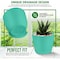 Lifemaster Planter Pots with Drainage Holes, Lightweight, Durable, Space-Saving, Aqua, 5PK LMFLOPAQA55 - alternate 7