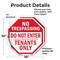 Signmission No Trespassing Do Not Enter Tenants, 10 inch X 10 inch, Vinyl Decal, 2PK OC-D-2PACK-10-96 - alternate 4