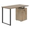 Homeroots 47" Taupe and Black Wood and Metal Sled Computer Desk 489906 - alternate 7