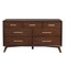 Homeroots 60" Walnut Solid Wood Seven Drawer Double Dresser 524122 - alternate 1