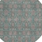 Homeroots 8' Teal Blue Beige And Taupe Round Floral Washable Indoor Outdoor Area Rug 582310 - alternate 7