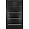 Sartodoors Sliding Closet Bi-fold Doors, Planum 0210 Matte Black and Aluminum Strips, Sturdy Tracks Moldings T PLANUM0210BF-BLK-72 x 96 (2* 36x96) - alternate 1