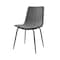 Homeroots Set of Two Gray and Black Upholstered Faux Leather Dining Side Chairs 535354 - alternate 5