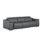 Homeroots 107" Dark Gray Top Grain Leather Reclining USB Sofa 643714 - alternate 6