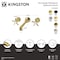 Kingston Brass Double-Handle Wall Mount Bathroom Faucet, Brushed Nickel KS7128NX - alternate 2