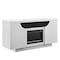 Homeroots 66" White Ribbed Wood Electric Storage Cabinet Fireplace With LED And Speaker 643643 - alternate 8