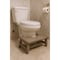 Homeroots 8" Gray Solid Teak Bathroom Toilet Stool 383384 - alternate 5