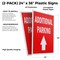 Signmission Additional Parking With Up Arrow, Plastic Signs Only 24 Inch x 36 Inch, Corrugated Plastic, 2PK CSB-2436-2PACK-AdditionalParkingWithUpAr - alternate 2