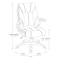 Office Star Products FL Series Faux Leather Mid Back Mgrs Chair, Black FLH24987-U6 - alternate 6