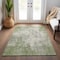 Homeroots 3' X 5' Green And Ivory Abstract Washable Indoor Outdoor Area Rug 612322 - alternate 7