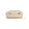 Homeroots 70in Cream and Gold Italian Leather Loveseat 720476 - alternate 7