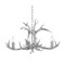 Jonathan Y Eldora 26" 4-Light Rustic Farmhouse Adjustable Resin Antler LED Chandelier, Silver JYL6301C - alternate 1