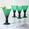 Martha Stewart Crispa 4 Piece 9.6 Ounce Handmade Glassware Set in Green 750123699M - alternate 4