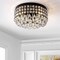 Jonathan Y Meredith 14.5" 3-Light Crystal Drops/Metal LED Flush Mount, Black JYL6142A - alternate 11