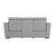 Homeroots 90" Gray Faux Leather Reclining Sofa With Brown Legs 343839 - alternate 7