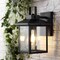 Jonathan Y Bungalow 6.75" 1-Light Iron/Seeded Glass Rustic Traditional Lantern LED Outdoor Sconce, Black, 2PK JYL7608A-SET2 - alternate 12