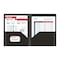 C-Line Products 8-1/2" x 11" Black Two-Pocket Heavyweight Poly Portfolio Folder, 25EA/BX, 6BX/CT 33951-BX - alternate 5