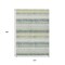 Homeroots 10' X 14' Pale Aqua And Lime Green Striped Washable Indoor Outdoor Area Rug 632244 - alternate 3