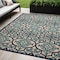 Homeroots 5' X 8' Navy Blue And Ivory Trellis Indoor Outdoor Area Rug 546669 - alternate 8