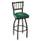 Holland Bar Stool Co 25" Blk Wrinkle Vermont Swivel Bar Stool, Jailhouse Back L01825Vermnt - alternate 1