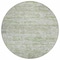 Homeroots 8' Artichoke Green And Ivory Round Striped Washable Indoor Outdoor Area Rug 604514 - alternate 7