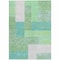 Homeroots 8' X 10' Sage Mint Green Teal Blue And Ivory Geometric Washable Indoor Outdoor Area Rug 612385 - alternate 9