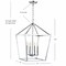 Jonathan Y Pagoda 16" 4-Light Classic Traditional Metal Cage Lantern LED Pendant, Chrome JYL7437C - alternate 14