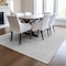 Homeroots 9' X 12' Silver And Ivory Geometric Washable Indoor Outdoor Area Rug 596972 - alternate 9